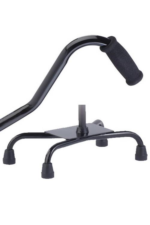 Bariatric Large Base Quad Cane - Black