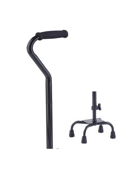 Bariatric Small Base Quad Cane - Black