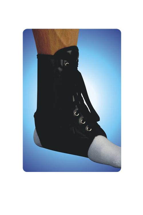 Black Lace-Up Ankle Brace