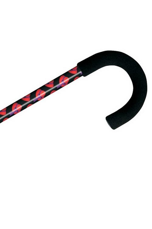 Designer Tourist Handle Adjustable Cane - Red Hat