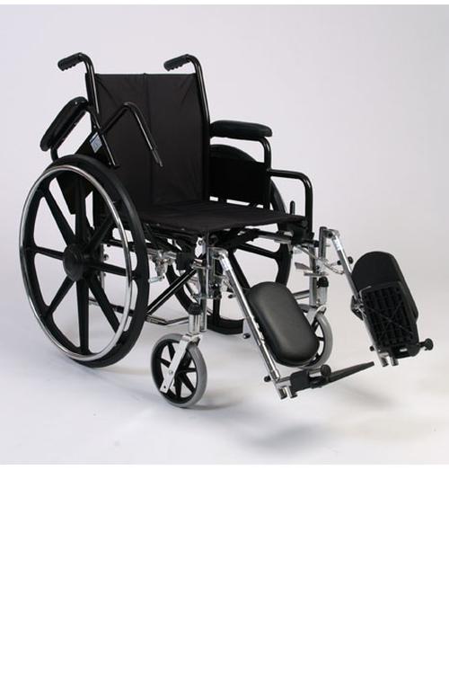 High Strength Lightweight Wheelchair With Padded Elevating Footrests 