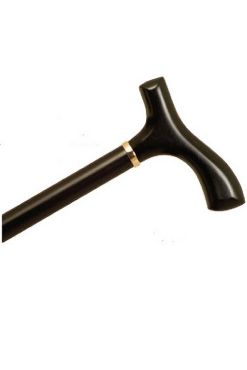 Ladies' Fritz Handle Wood Cane - Black Stain 