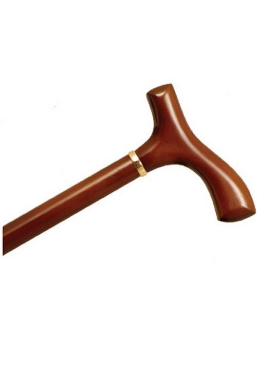 Ladies' Fritz Handle Wood Cane - Brown Stain