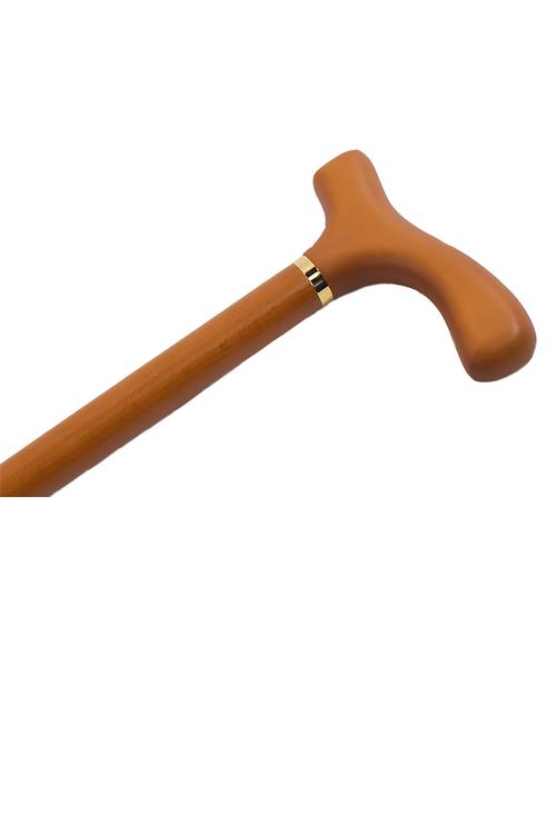 Men's Fritz Handle Wood Cane - Brown Stain 