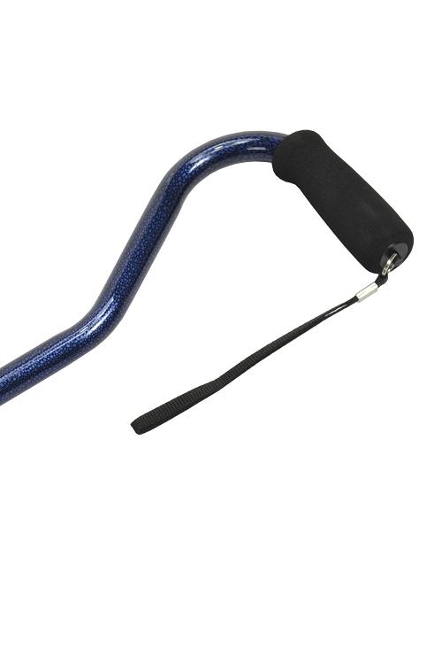 Offset Handle Aluminum Cane - Blue Gray Pebble