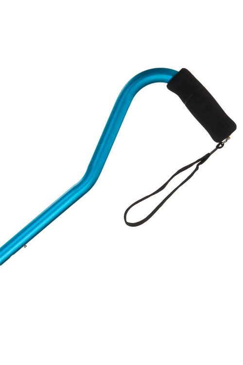 Offset Handle Aluminum Cane - Blue