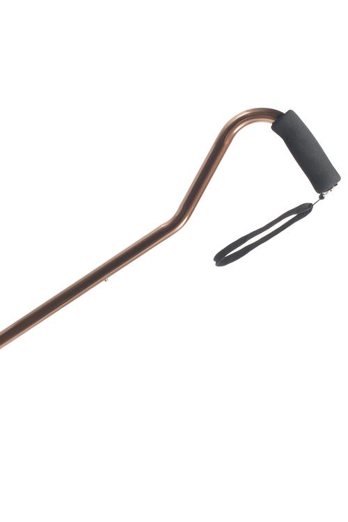 Offset Handle Aluminum Cane - Bronze