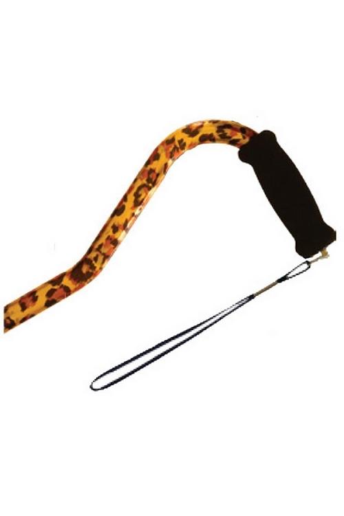 Offset Handle Aluminum Cane - Leopard