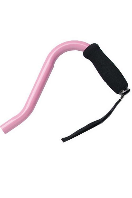 Offset Handle Aluminum Cane - Pink