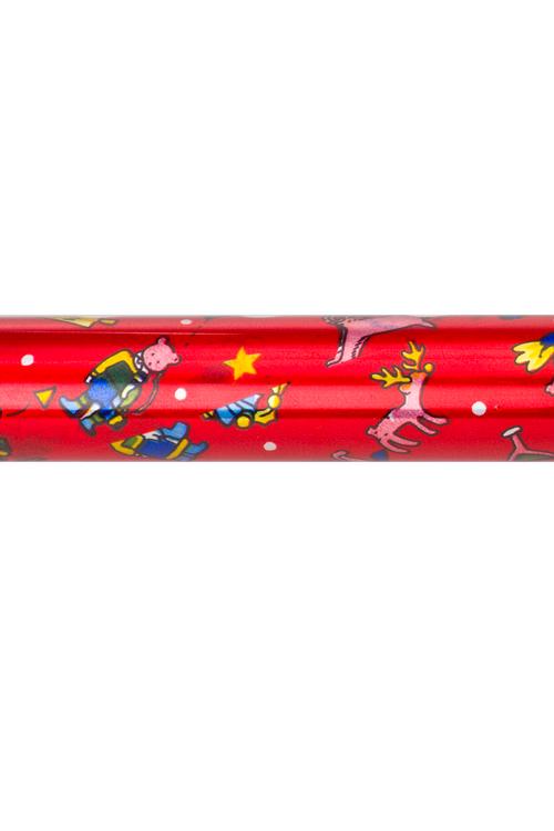 Offset Handle Aluminum Cane - Red Floral