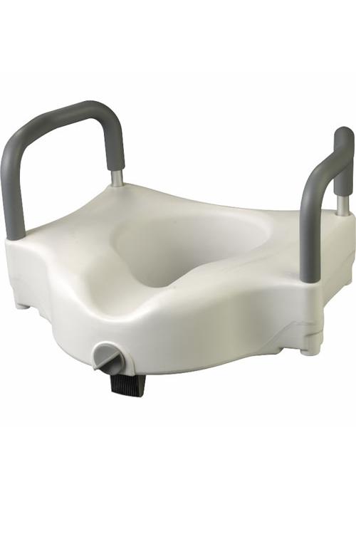 Raised Toilet Seat With Lock & Arm