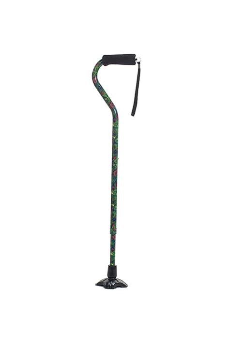 Self Standing Offset Handle Aluminum Cane - Canterbury