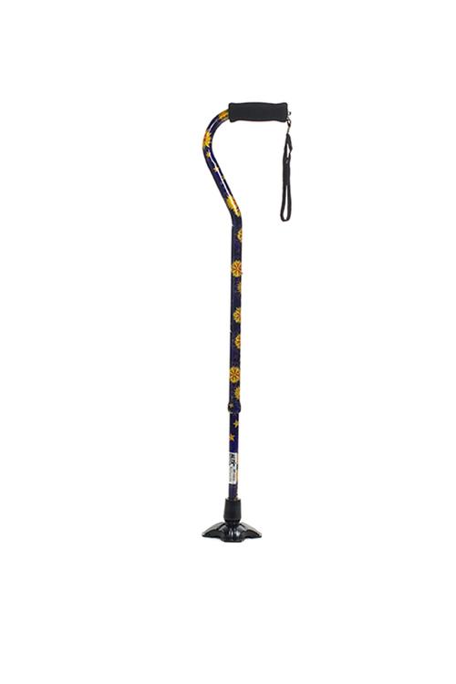 Self Standing Offset Handle Aluminum Cane - Celestial