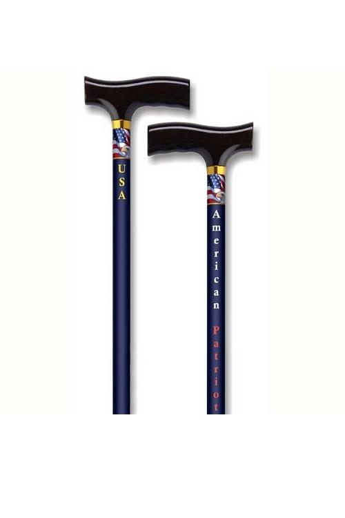 Straight Adjustable Cane - American Patriot 