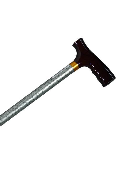 Straight Adjustable Cane - Grey Marble