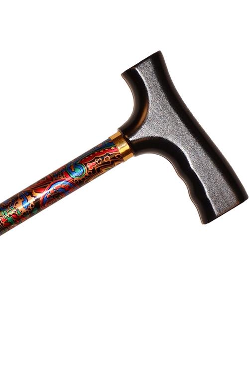 Straight Adjustable Cane - Paisley