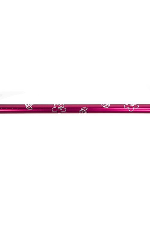 Straight Adjustable Cane - Red Sparkling Flower