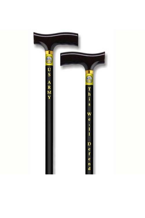 Straight Adjustable Cane - US Army 