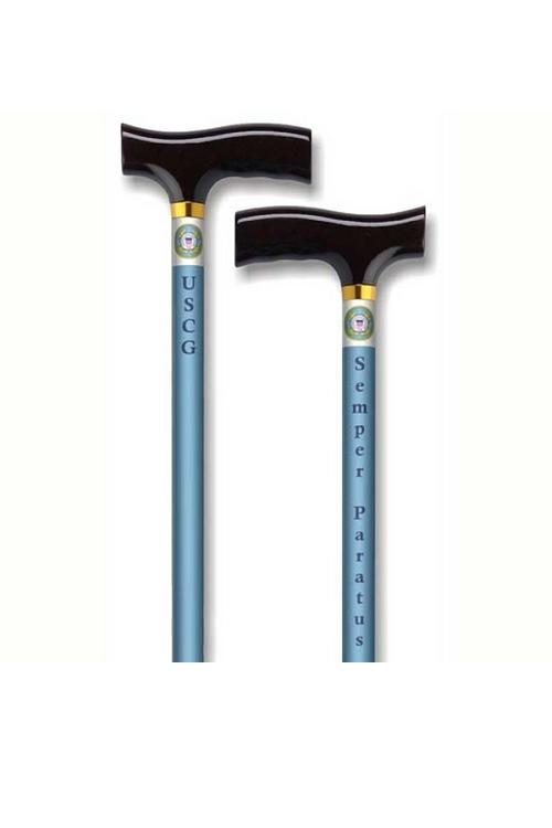 Straight Adjustable Cane - US Coast Guard 