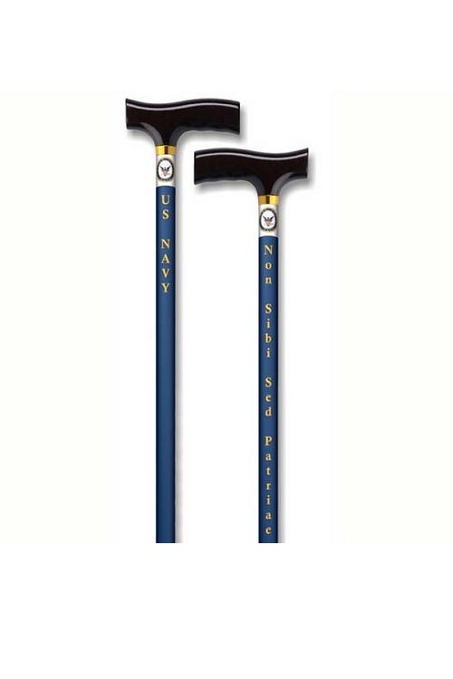 Straight Adjustable Cane - US Navy