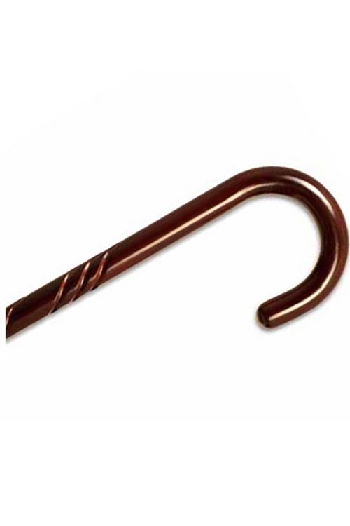 Tourist Handle Spiral Wood Cane - Walnut Stain