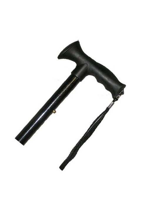 Travel Folding Cane With Comfy Grip Handle - Black