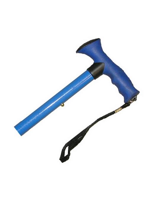 Travel Folding Cane With Comfy Grip Handle - Blue