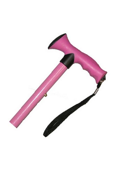 Travel Folding Cane With Comfy Grip Handle - Pink