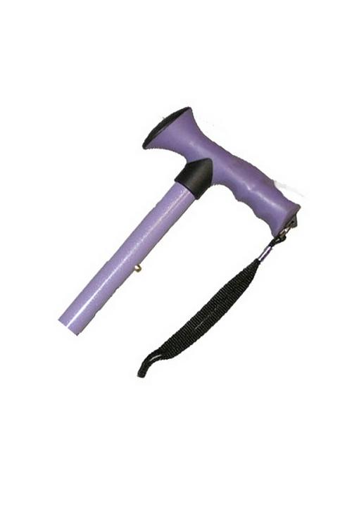 Travel Folding Cane With Comfy Grip Handle - Purple